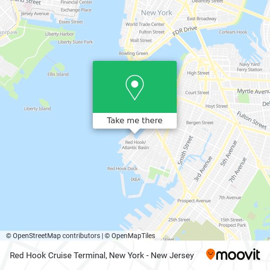 Mapa de Red Hook Cruise Terminal