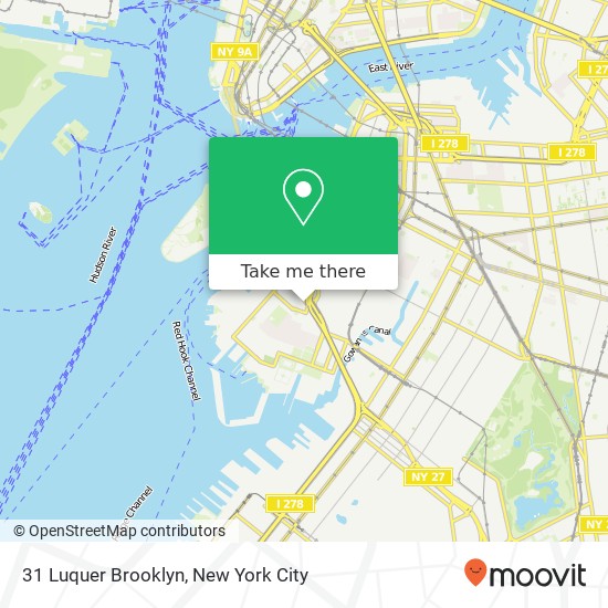 Mapa de 31 Luquer Brooklyn