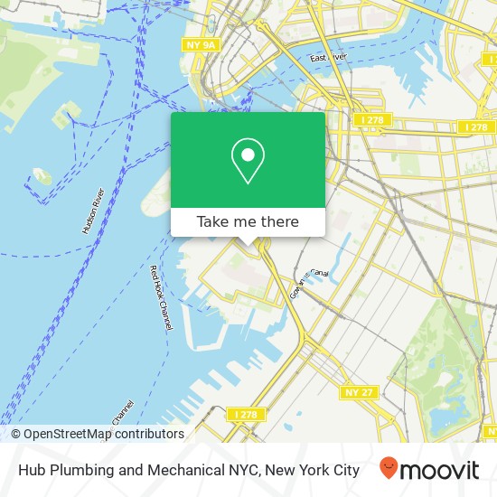 Hub Plumbing and Mechanical NYC map