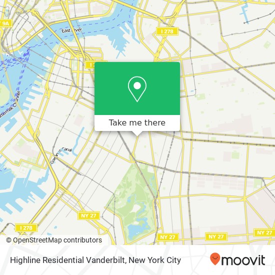 Mapa de Highline Residential Vanderbilt