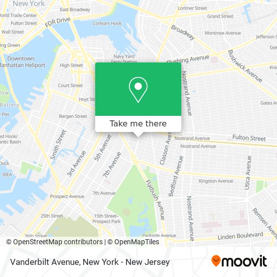 Vanderbilt Avenue map