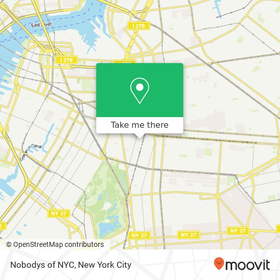 Nobodys of NYC map