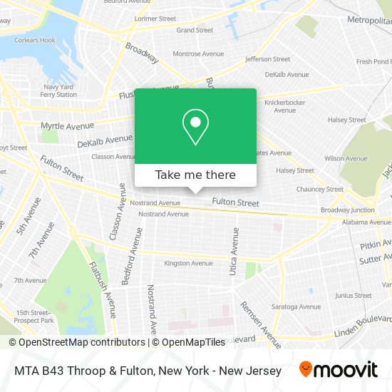 Mapa de MTA B43 Throop & Fulton