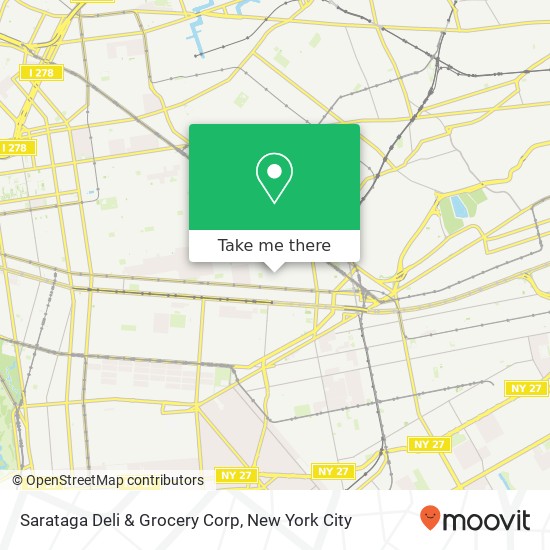 Sarataga Deli & Grocery Corp map