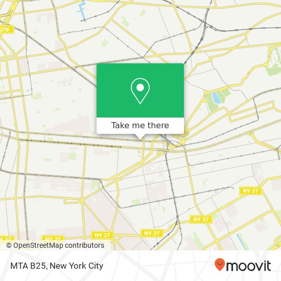 MTA B25 map