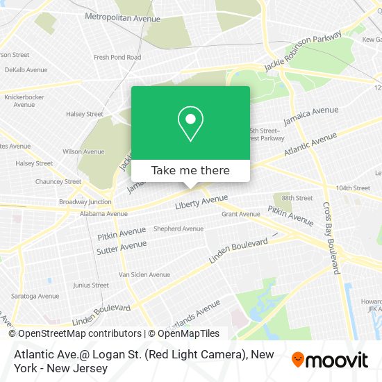 Atlantic Ave.@ Logan St. (Red Light Camera) map
