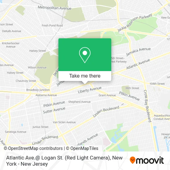 Atlantic Ave.@ Logan St. (Red Light Camera) map