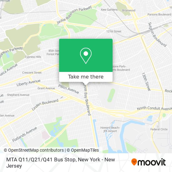 MTA Q11/Q21/Q41 Bus Stop map