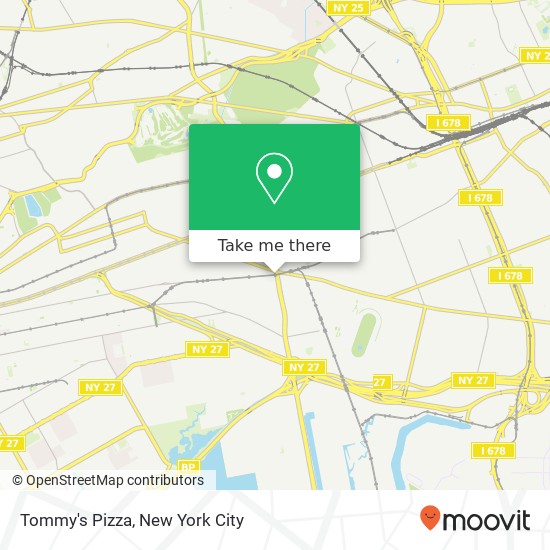 Tommy's Pizza map