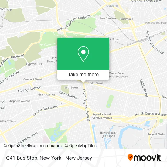 Q41 Bus Stop map