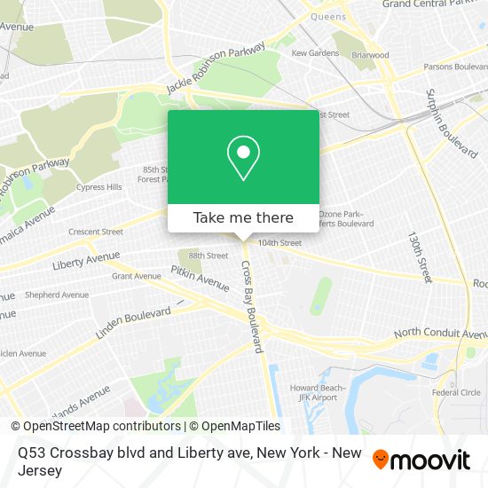 Mapa de Q53 Crossbay blvd and Liberty ave