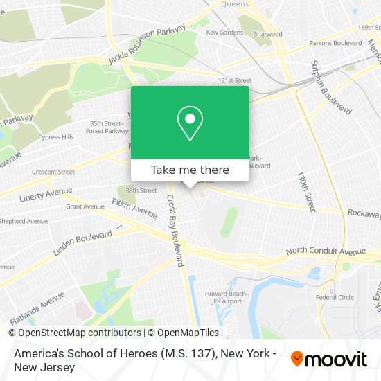 Mapa de America's School of Heroes (M.S. 137)