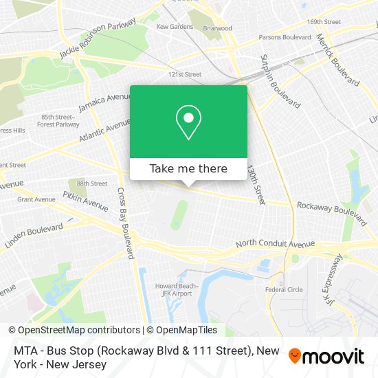 Mapa de MTA - Bus Stop (Rockaway Blvd & 111 Street)