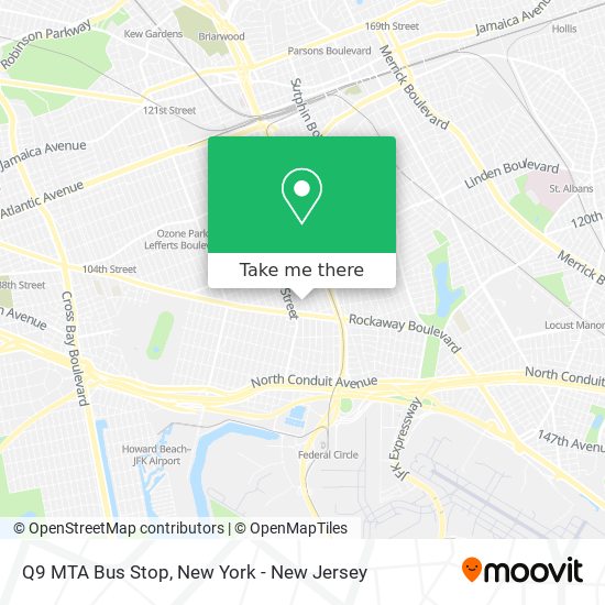 Mapa de Q9 MTA Bus Stop