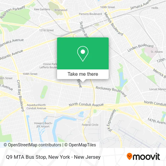 Q9 MTA Bus Stop map