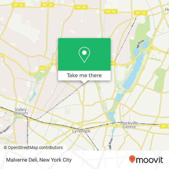 Mapa de Malverne Deli