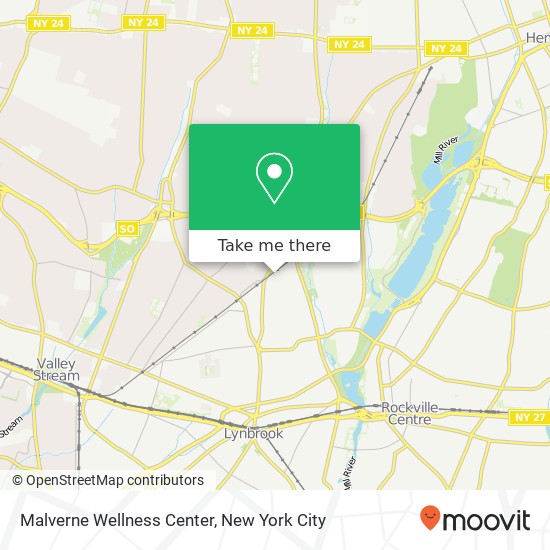 Mapa de Malverne Wellness Center