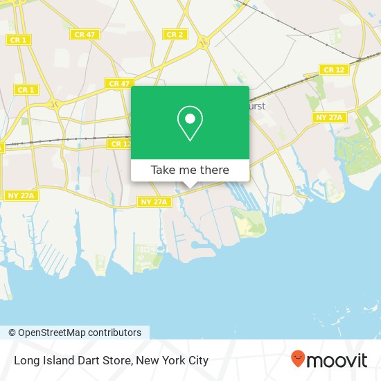 Long Island Dart Store map