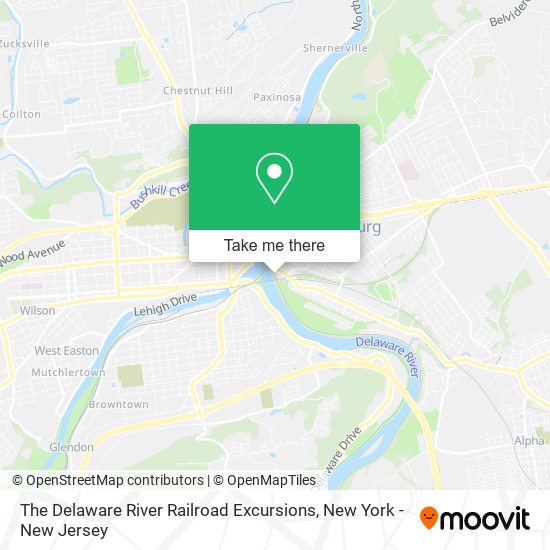The Delaware River Railroad Excursions map