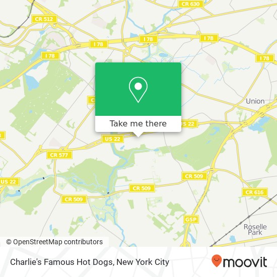 Mapa de Charlie's Famous Hot Dogs