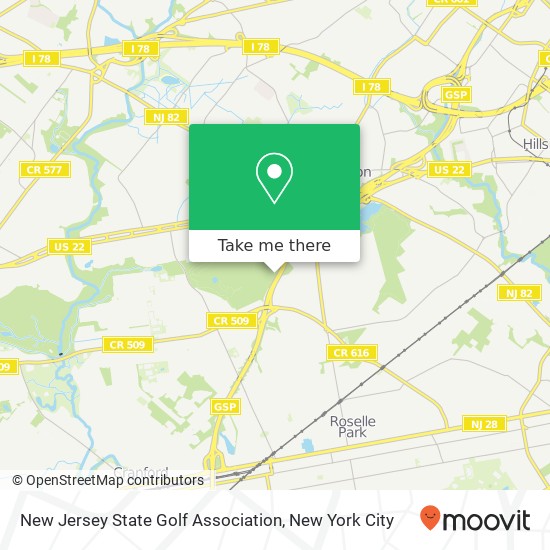 New Jersey State Golf Association map