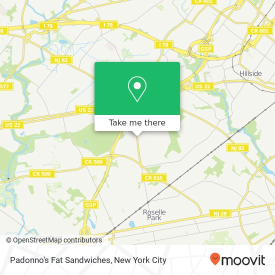 Padonno's Fat Sandwiches map