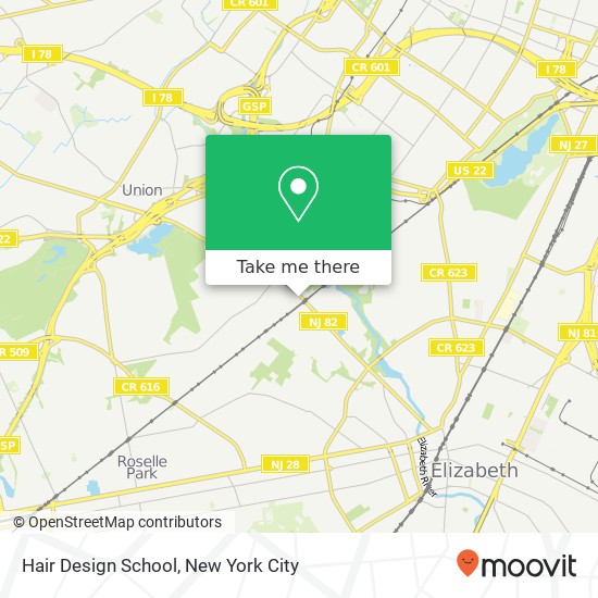 Hair Design School map