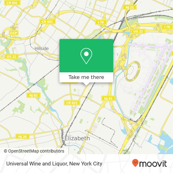 Universal Wine and Liquor map