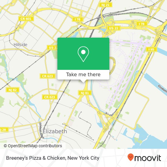 Breeney's Pizza & Chicken map