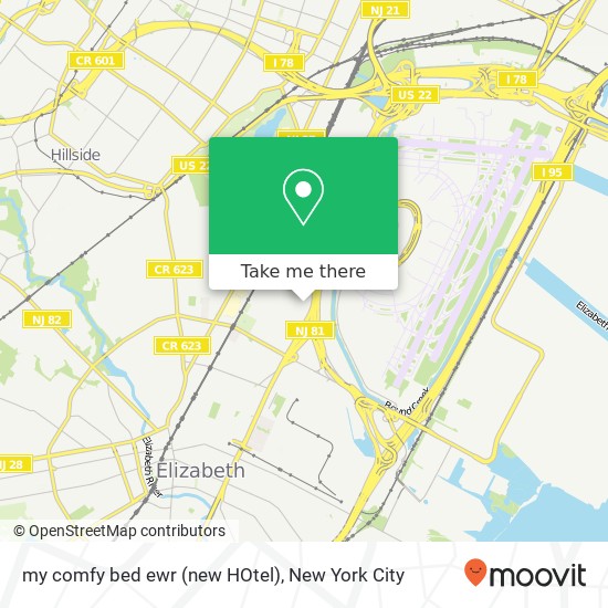 Mapa de my comfy bed ewr (new HOtel)