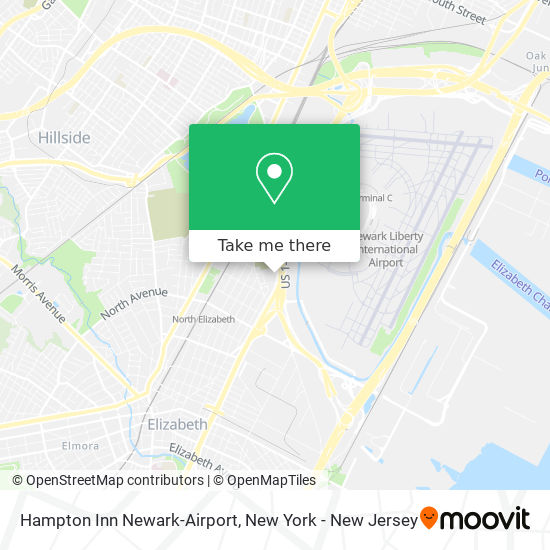 Hampton Inn Newark-Airport map