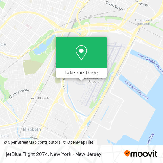 jetBlue Flight 2074 map