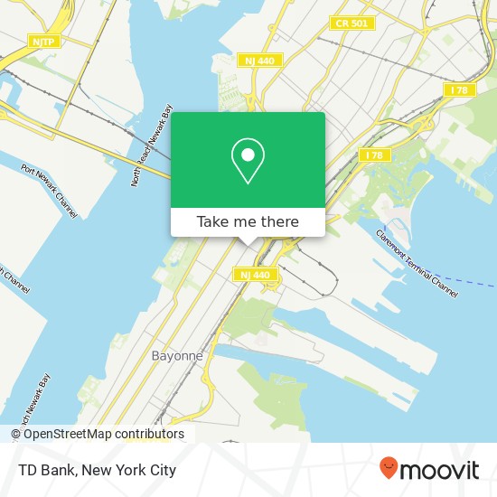 TD Bank map