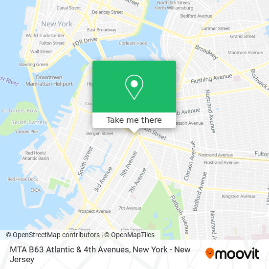 MTA B63 Atlantic & 4th Avenues map