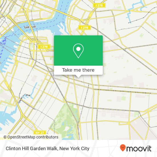 Mapa de Clinton Hill Garden Walk