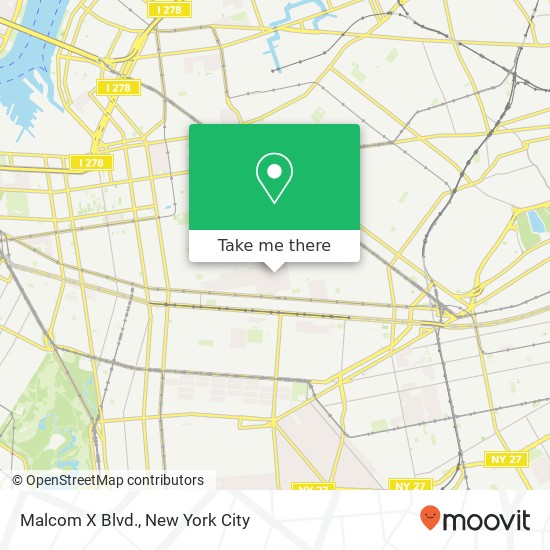 Mapa de Malcom X Blvd.