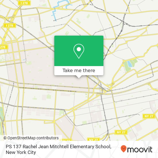 PS 137 Rachel Jean Mitchtell Elementary School map