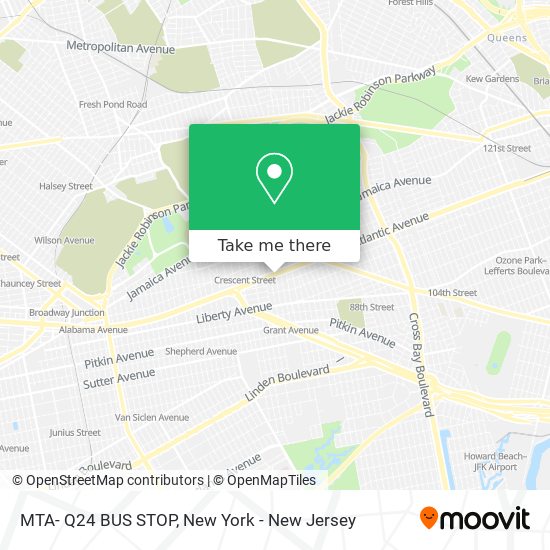 MTA- Q24 BUS STOP map