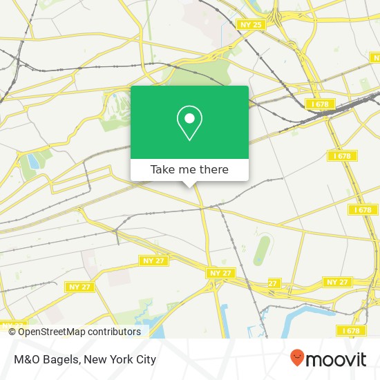Mapa de M&O Bagels
