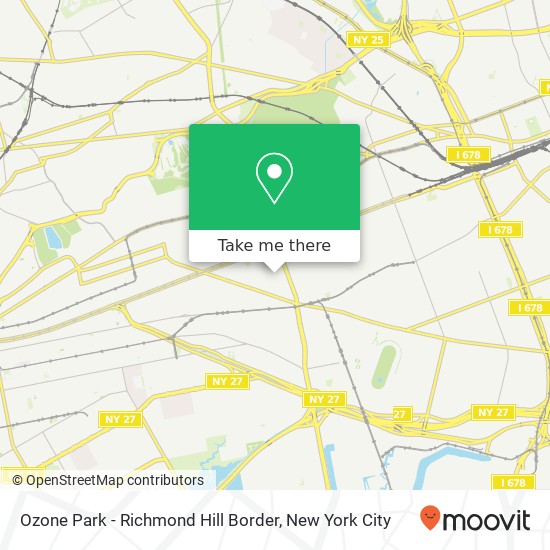 Ozone Park - Richmond Hill Border map