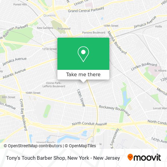 Mapa de Tony's Touch Barber Shop