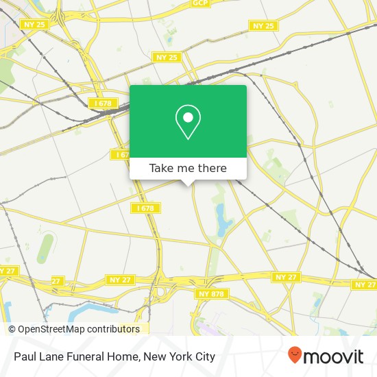 Paul Lane Funeral Home map