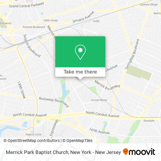 Merrick Park Baptist Church map