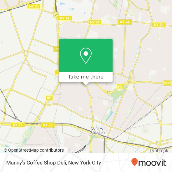 Manny's Coffee Shop Deli map