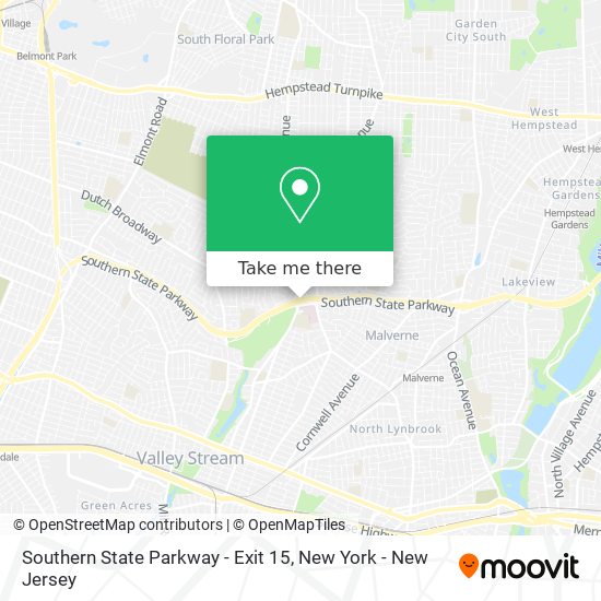 Southern State Parkway - Exit 15 map