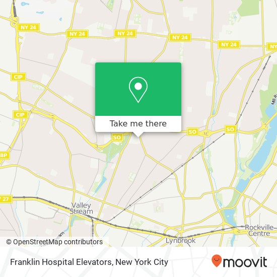Franklin Hospital Elevators map