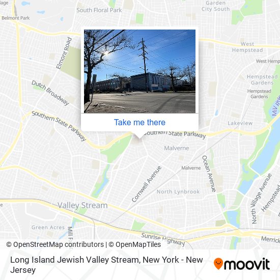 Long Island Jewish Valley Stream map
