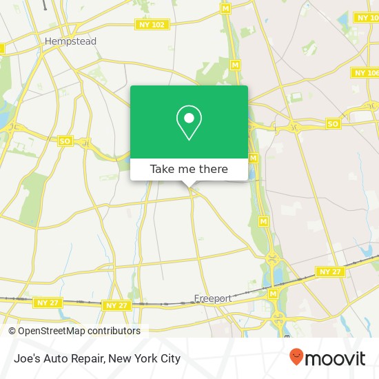 Joe's Auto Repair map