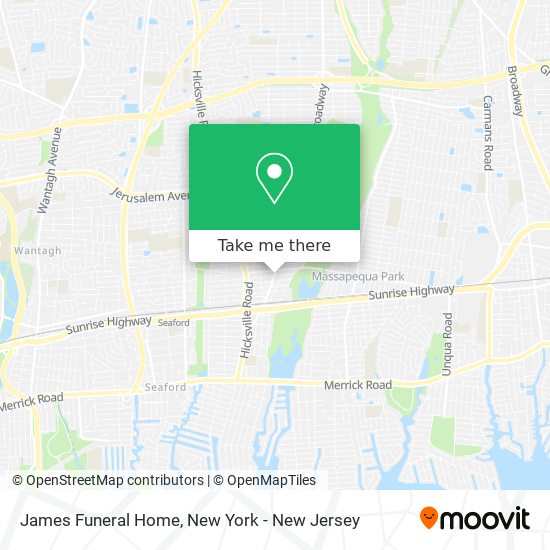 James Funeral Home map