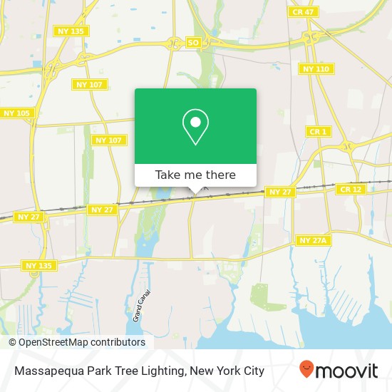 Massapequa Park Tree Lighting map